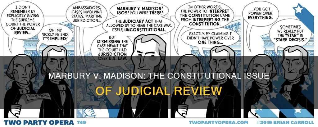 what was the constitutional issue in marbury v madison