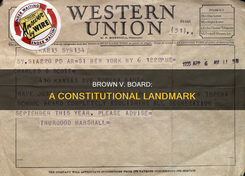 what was the constitutional question brown v board of education