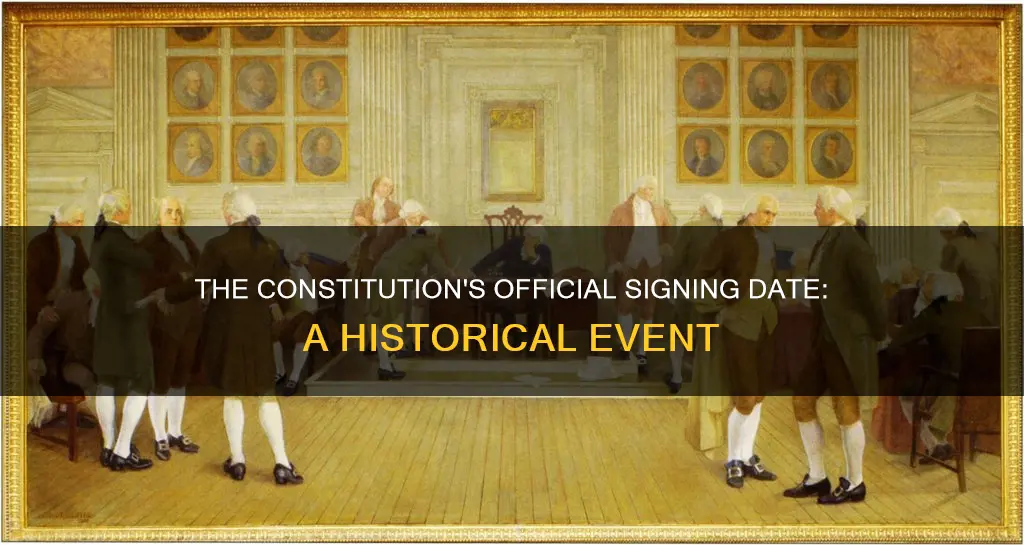 what was the date that the constitution was offically signed