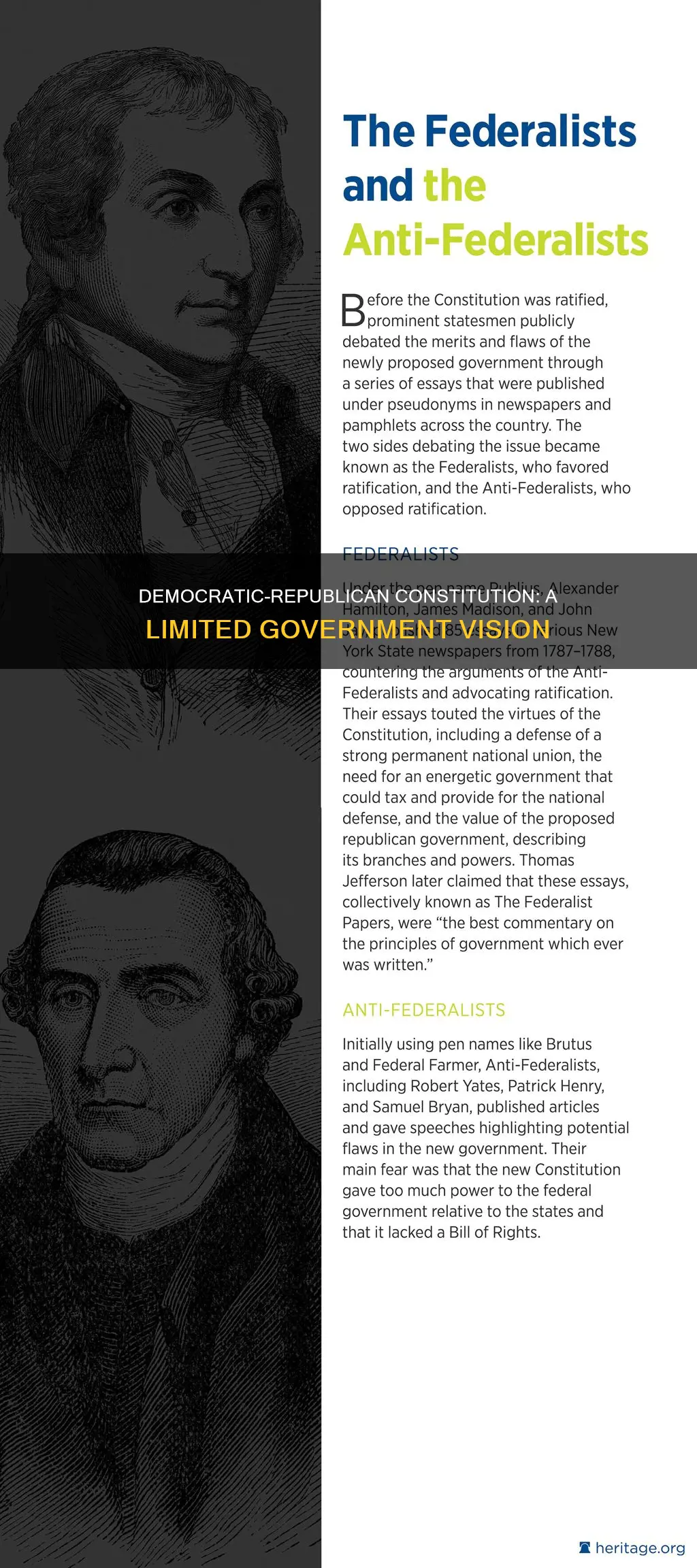 what was the democratic republican view of the constitution