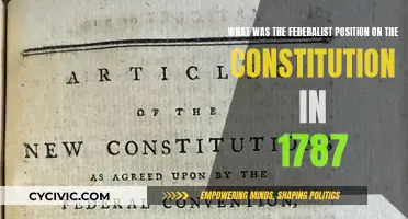Federalist Vision for the US Constitution in 1787