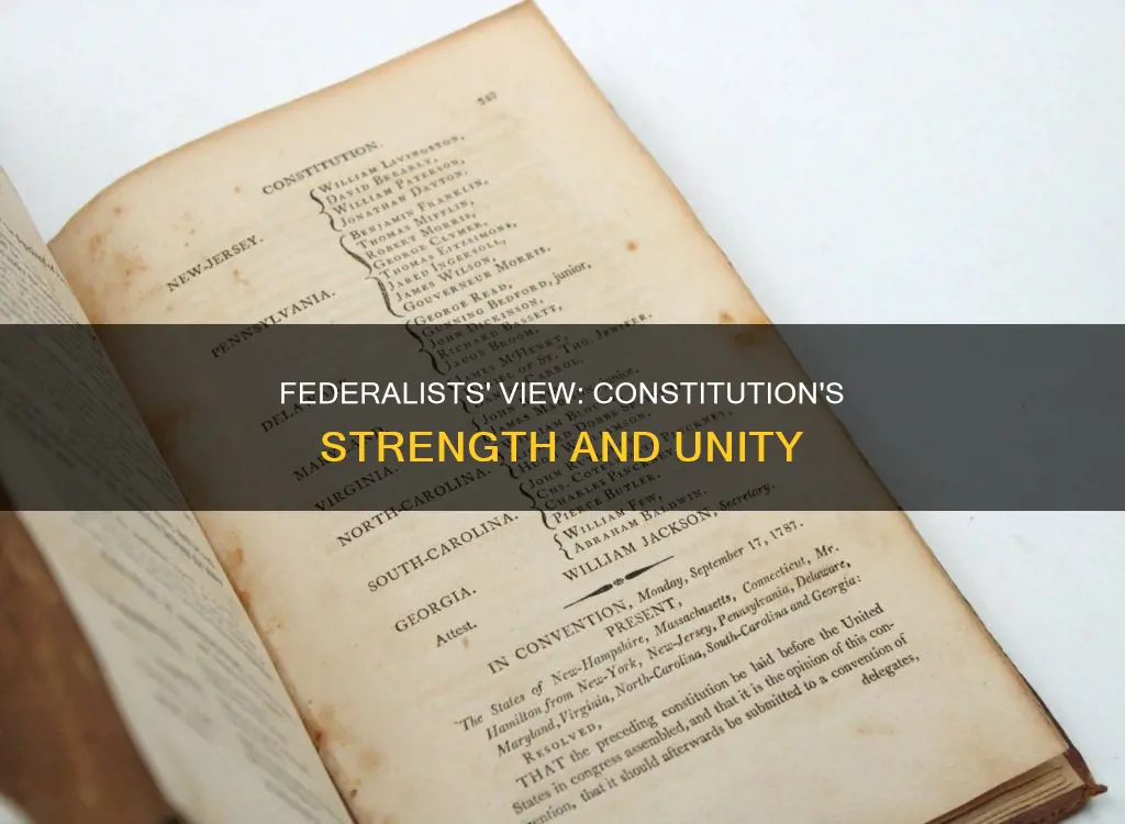 what was the federalists opinion on the constitution