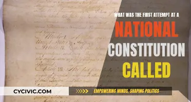 The First National Constitution: What Was It Called?