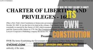 The First Colony to Adopt a Constitution