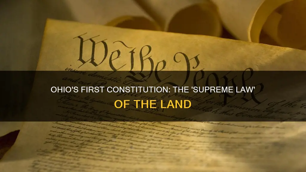 what was the first constitution of ohio called