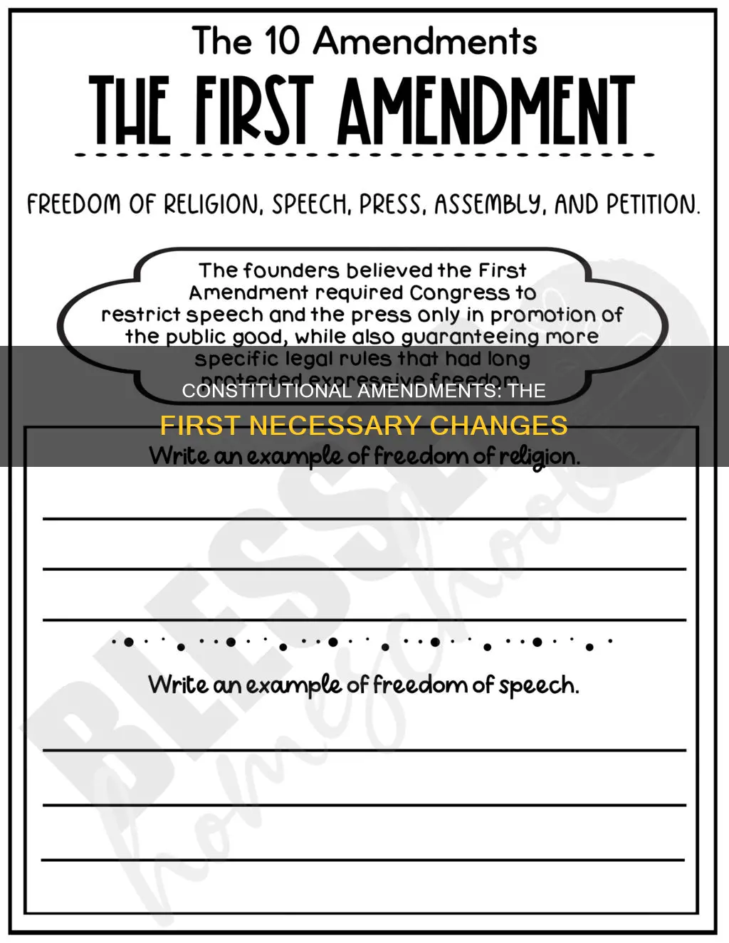 what was the first constitutional amendments needed