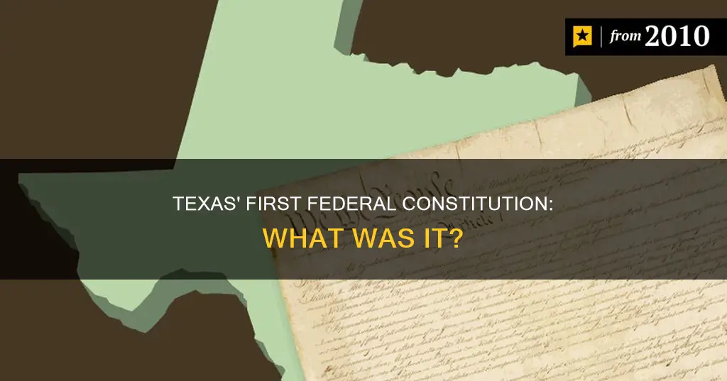 what was the first federal constitution under which texas operated