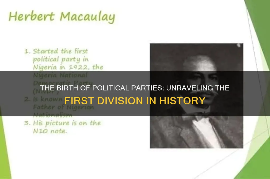 what was the first political party division