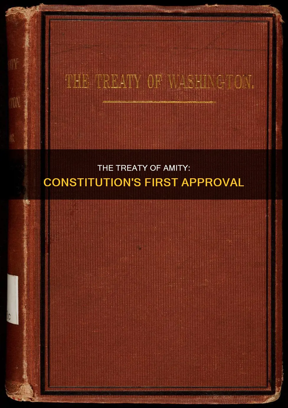 what was the first treaty approved under the constitution
