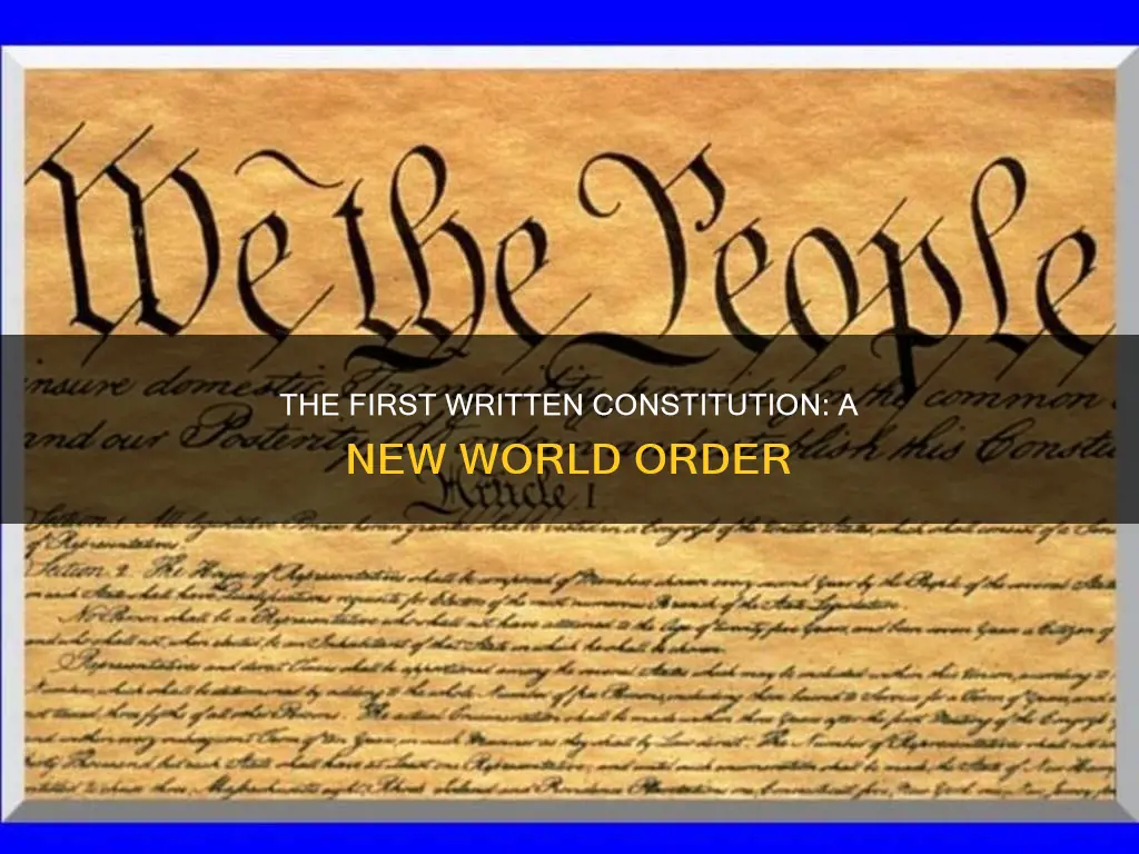 what was the first written constitution in the new world