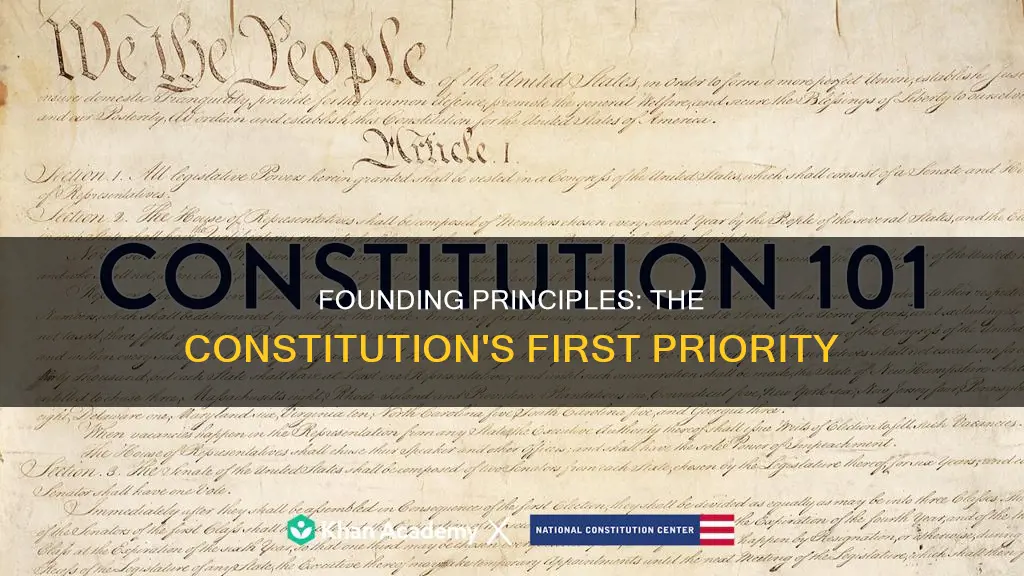 what was the firtprincipal written into the constitution