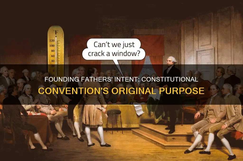 what was the original intent of the constitutional convection