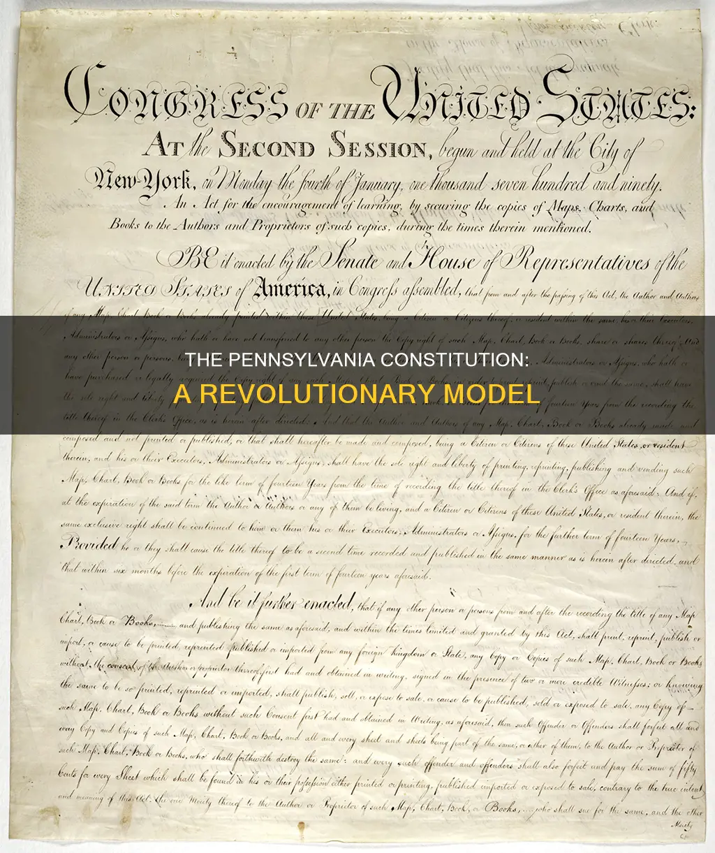 what was the pa constitution of 1790 modeled after