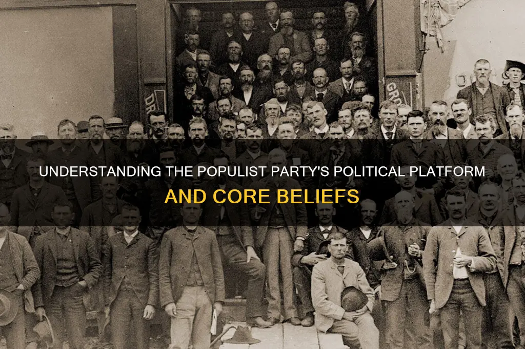 what was the political platform of the populist party