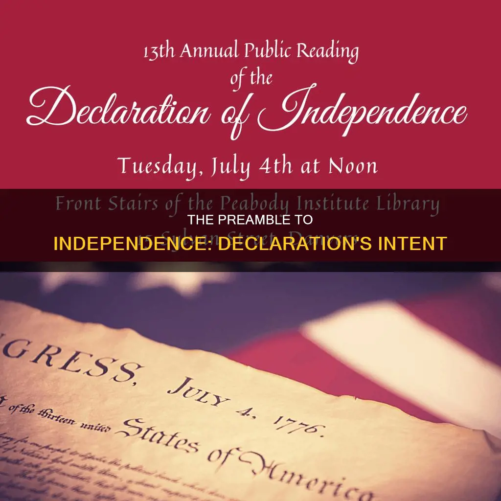 what was the preamble of the declaration of independence