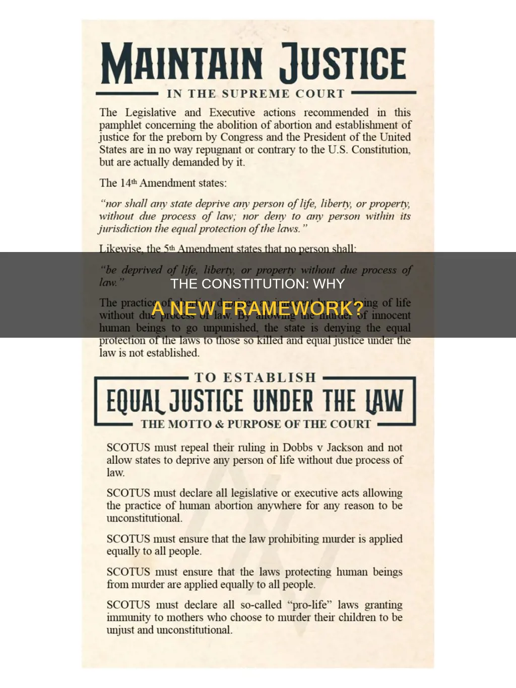 what was the purpose of creating a new constitution