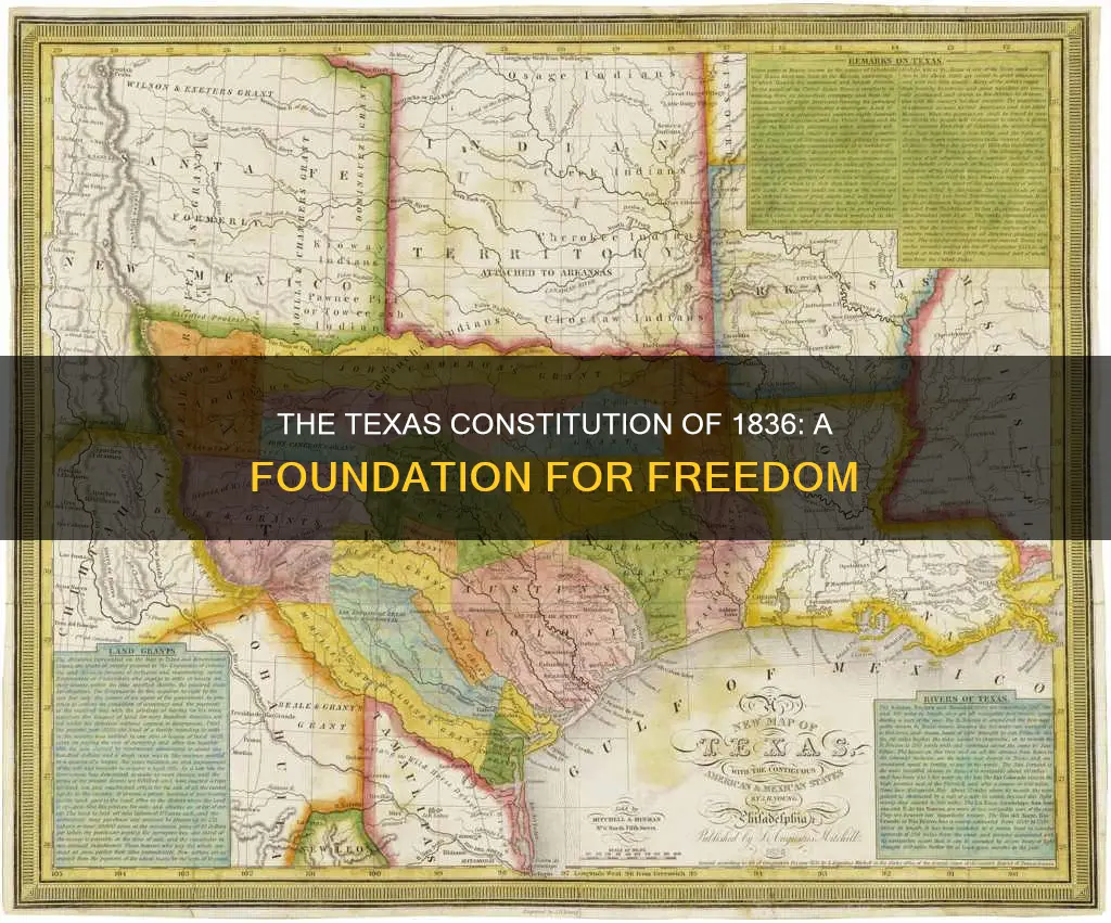 what was the purpose of the texas constitution of 1836