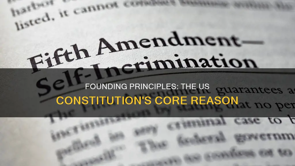 what was the reason for the us constitution
