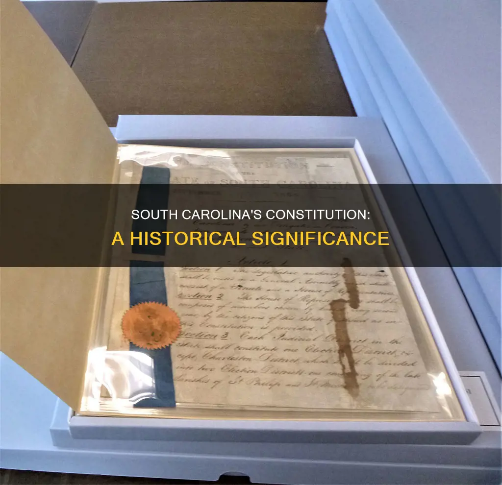 what was the significance of south carolina constitution
