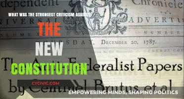 Strongest Criticism Against the New Constitution