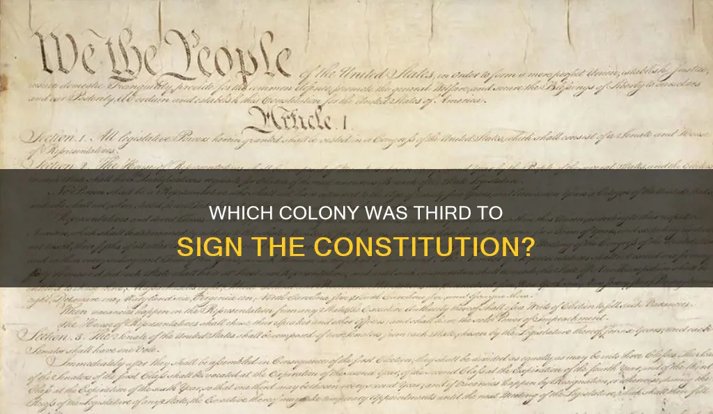 what was the third colony to sign the constitution