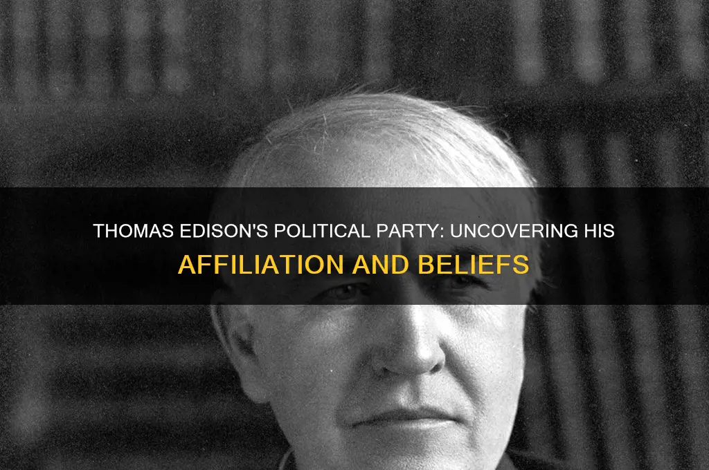 what was thomas edison political party