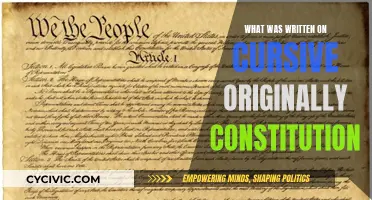 The US Constitution: Cursive Script, Original Intent