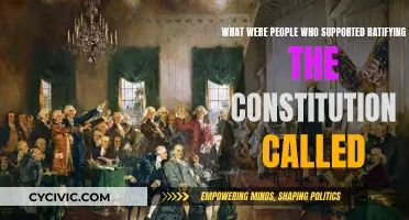 Federalists: Supporters of Ratifying the Constitution