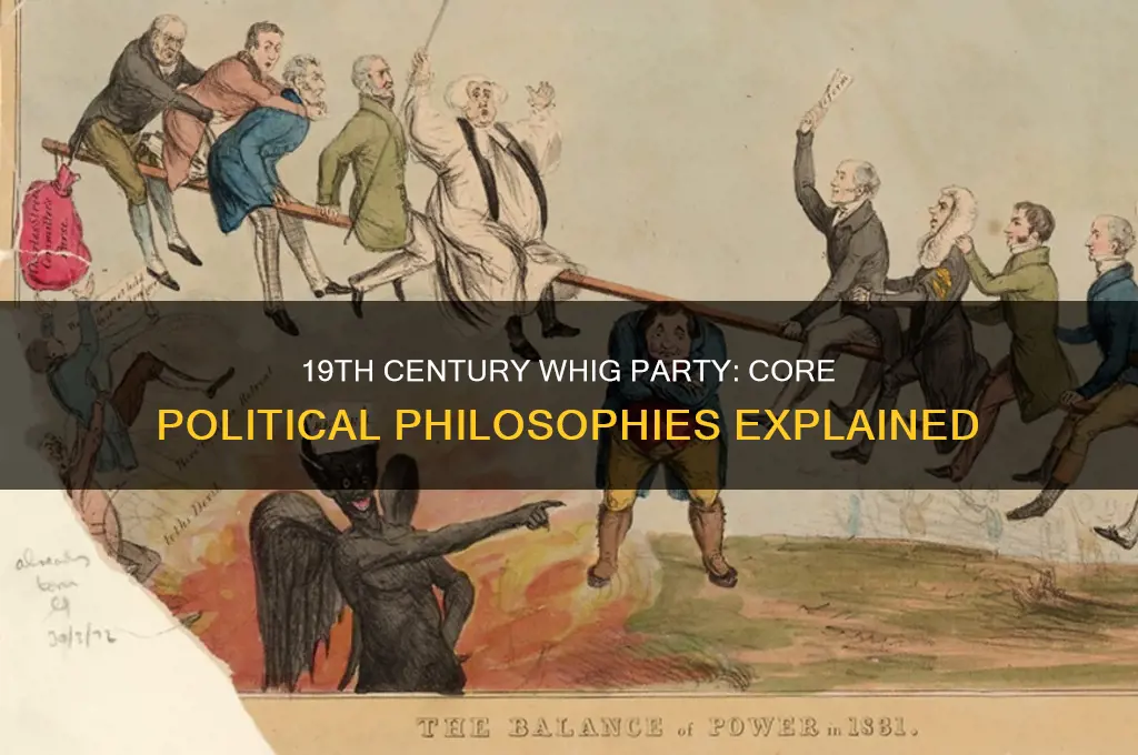 what were the 19th century whig party political philosophies