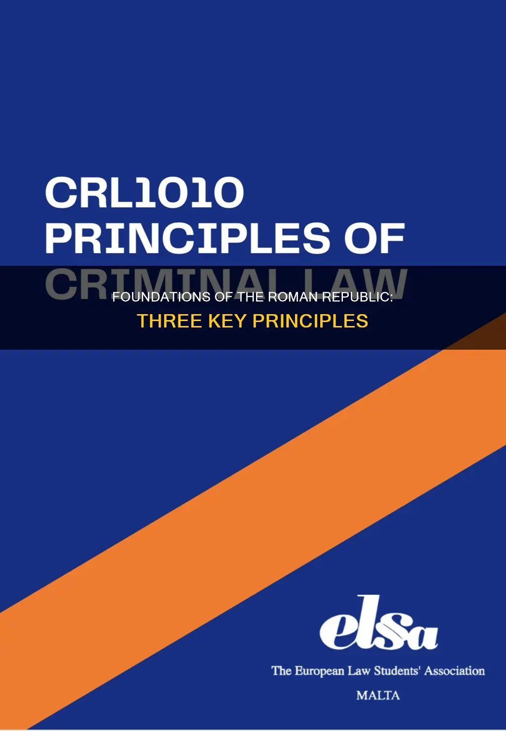 what were the 3 principles of the roman constitution