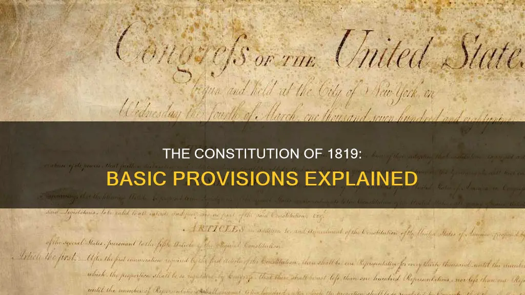 what were the basic provisions of the constitution of 1819