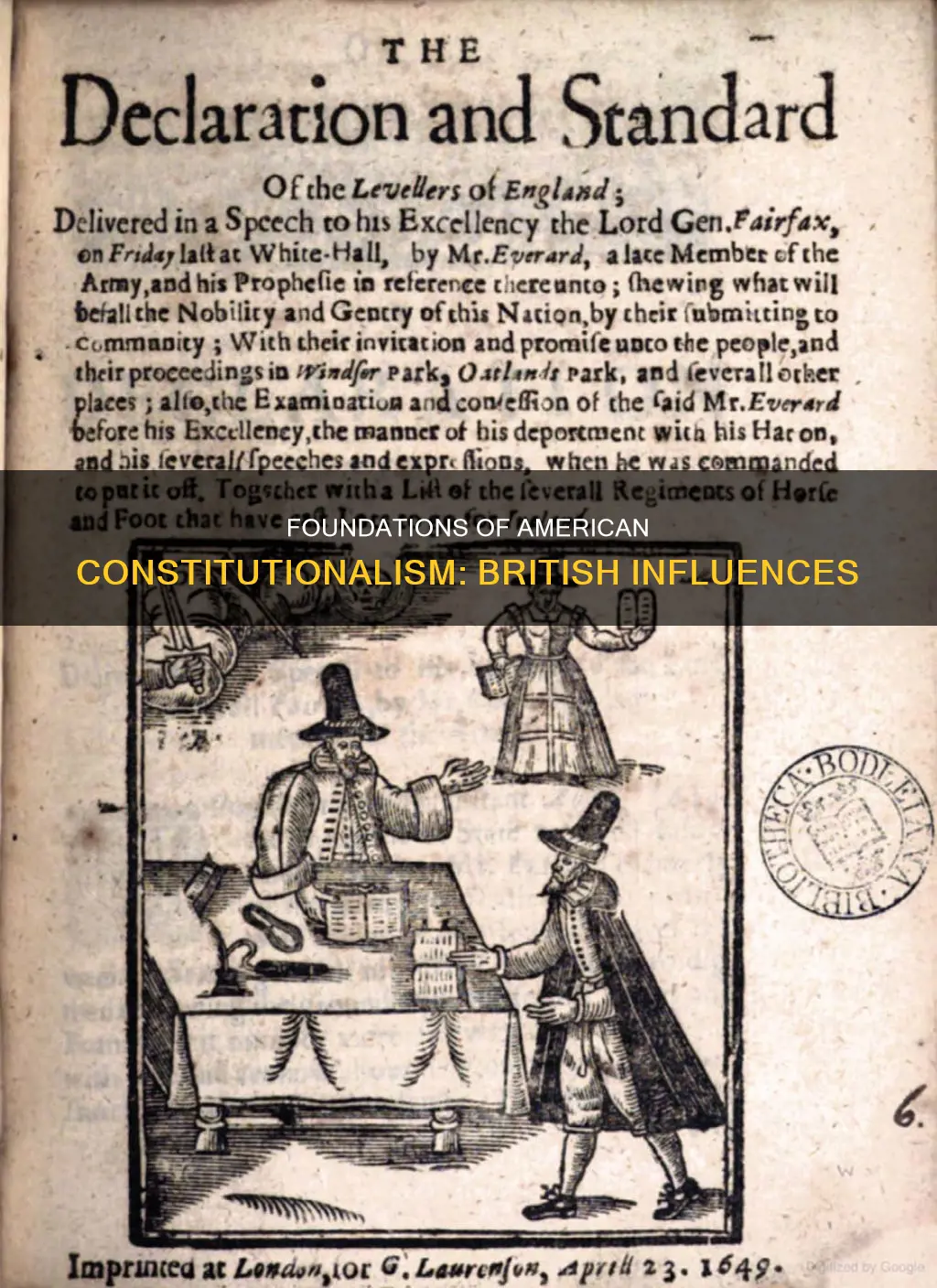 what were the british origins of american constitutionalism