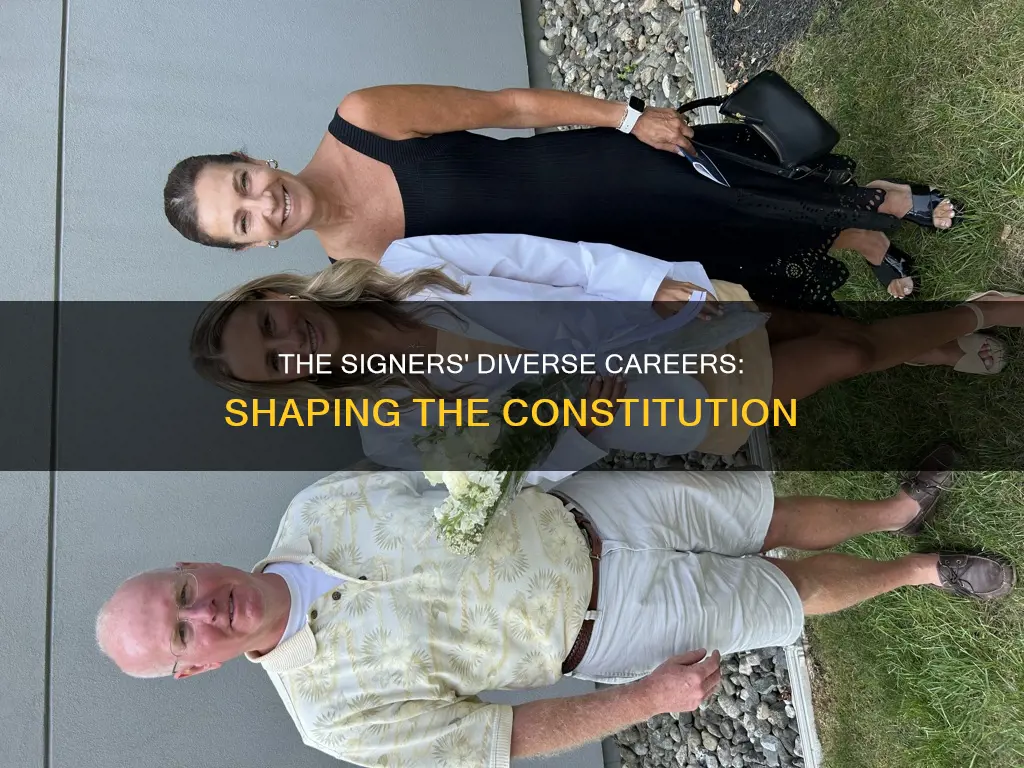 what were the careers of the signers of the constitution