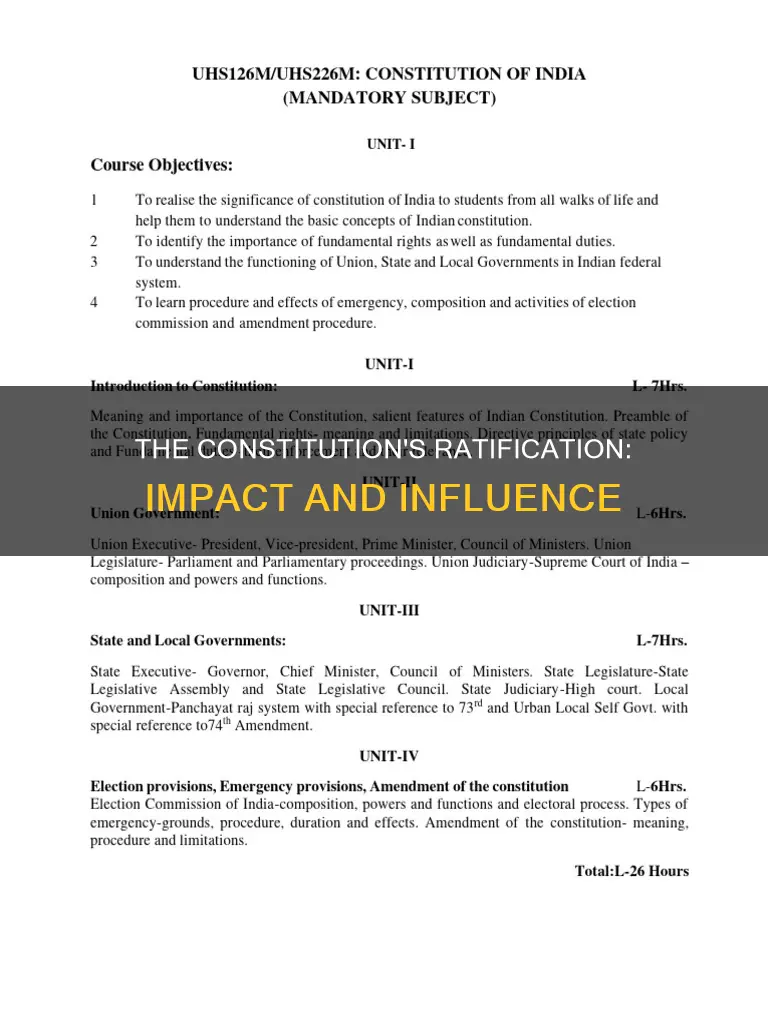 what were the effects of the ratification of the constitution