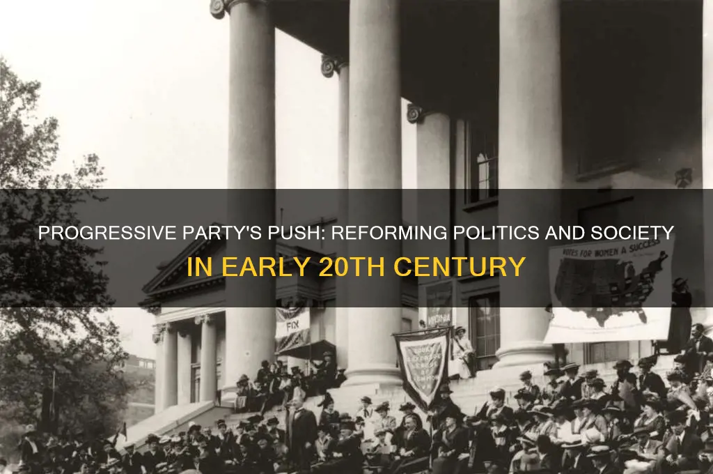 what were the efforts of the progressive political party