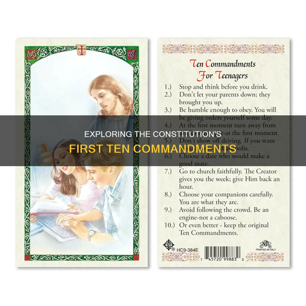 what were the first 10 comamdmints in th the constitution
