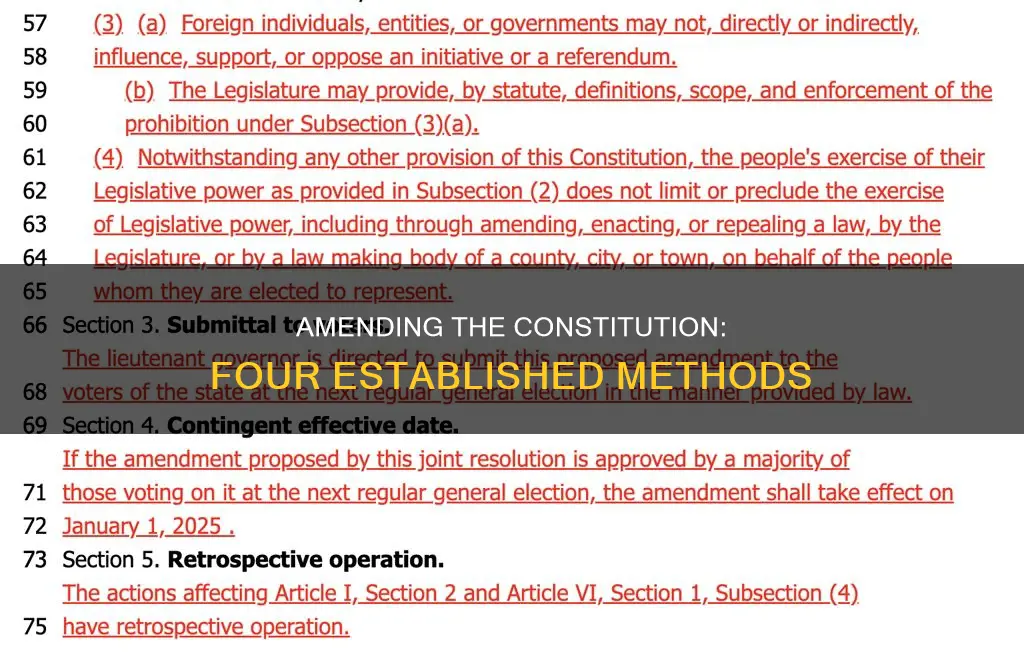 what were the four methods to establish ammendments