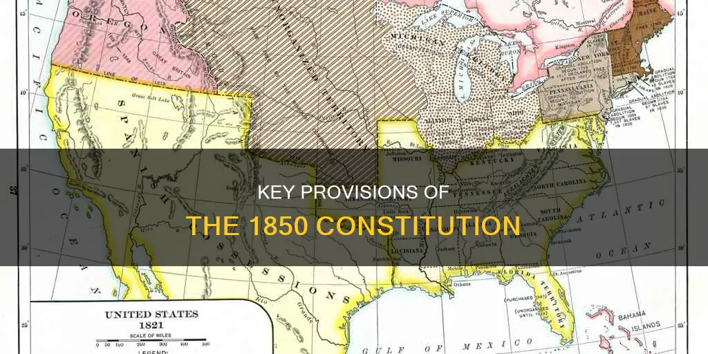 what were the main provisions of the constitution of 1850