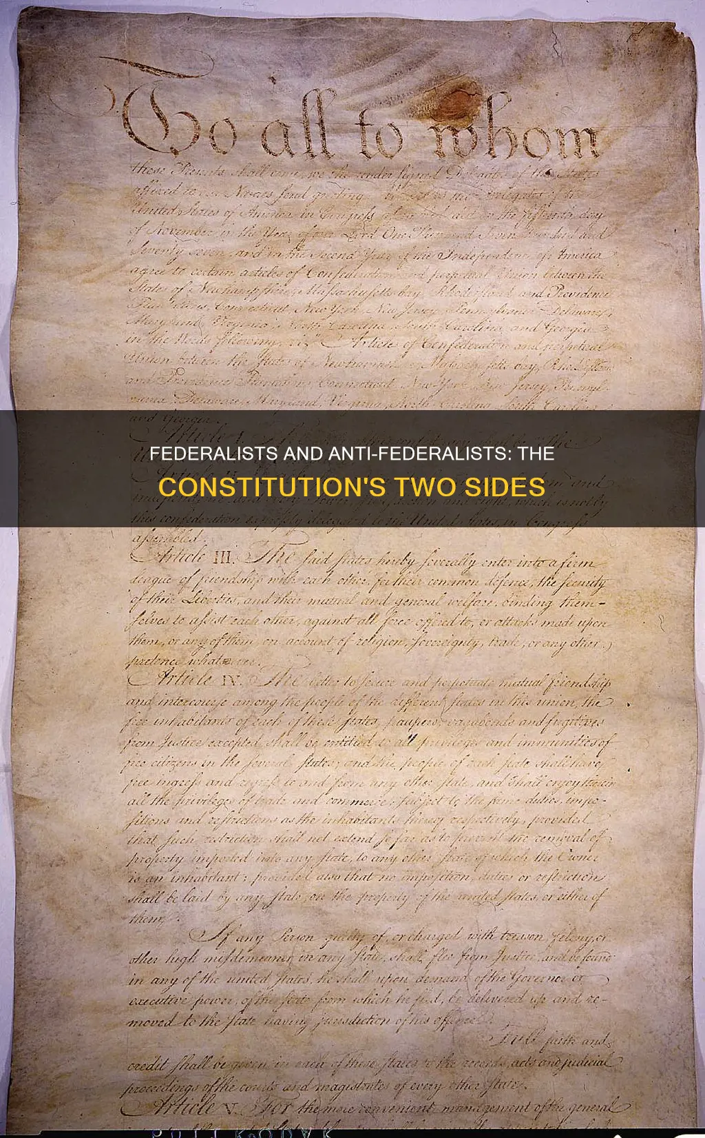 what were the two parties during the constitution