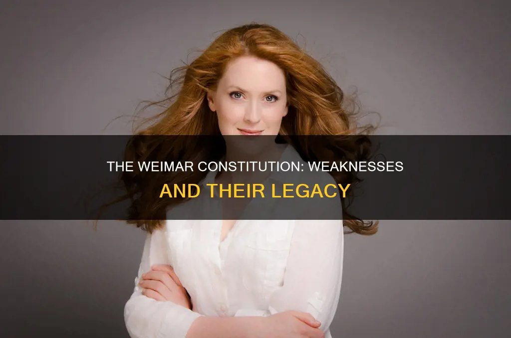 what were the weaknesses of the weimar constitution mark scheme
