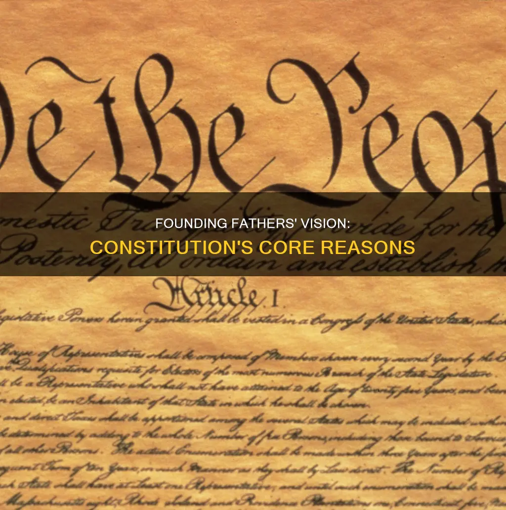 what were three reasons that the people created the constitution