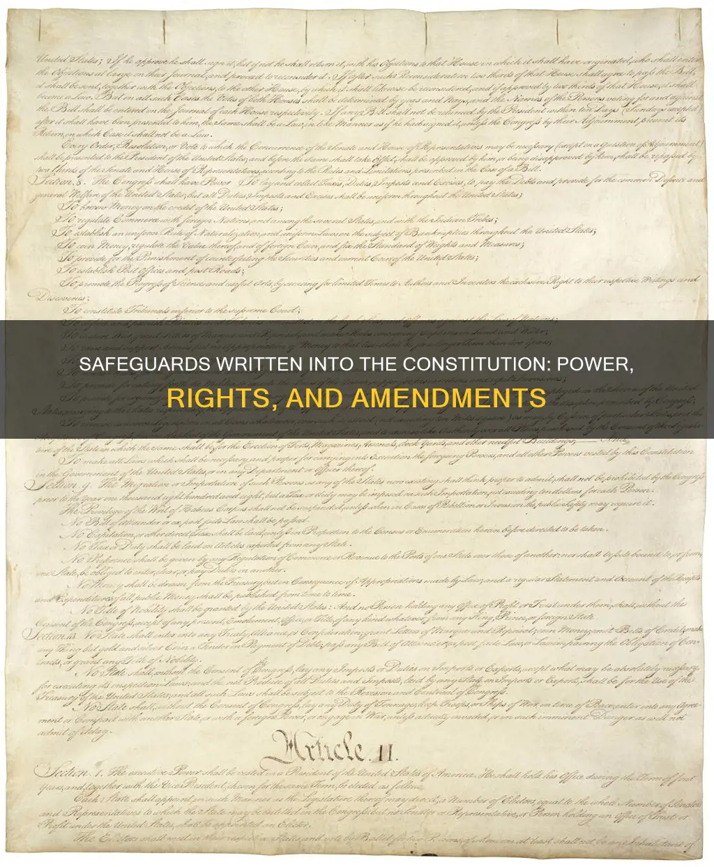 what were three safeguards written into the constitution