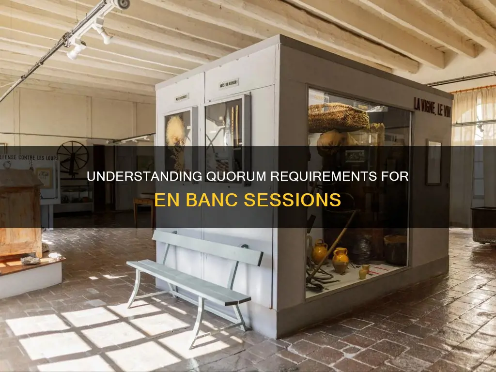 what will constitute a quorum for sessions en banc