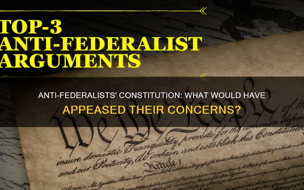 what will satisfy the anti federalists when considering the constitution
