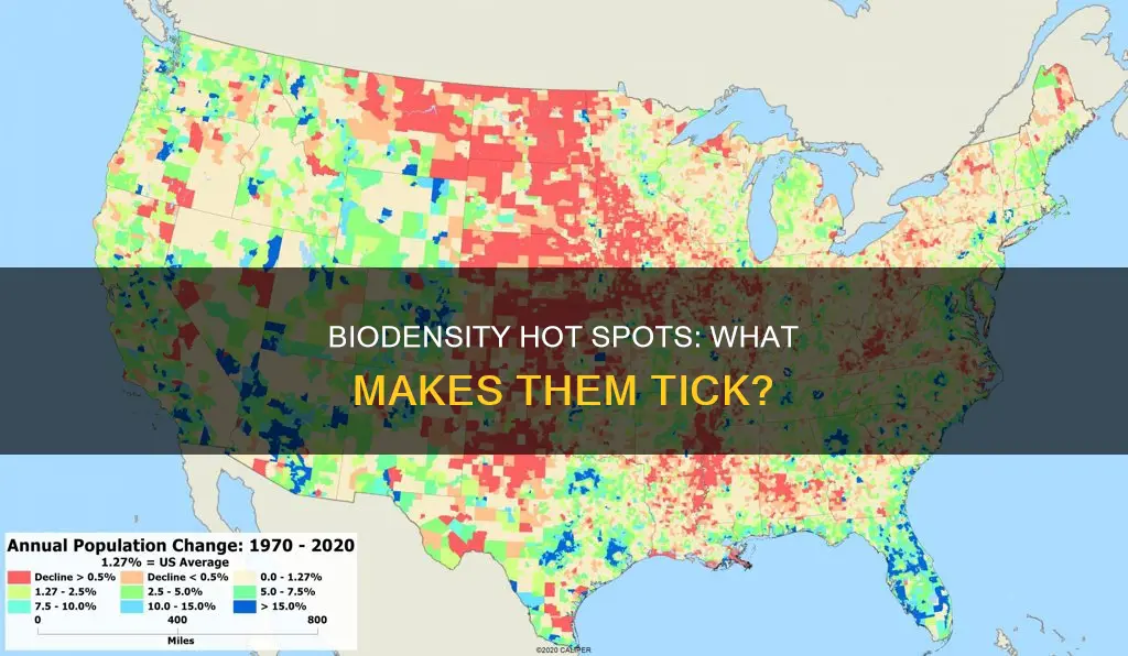 what would constitute a hot spot on a biodensity map