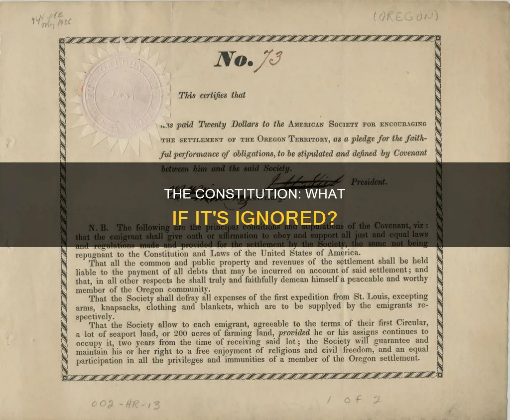 what would happen if the constitution is not obeyed