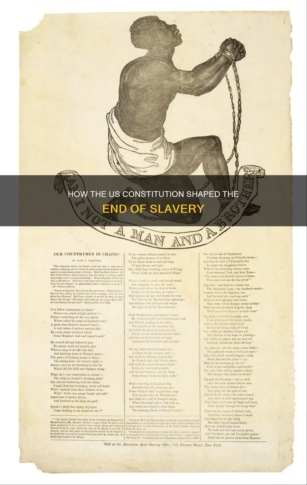 what would have happened to slavery without a us constitution