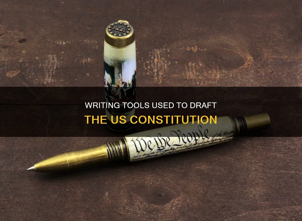 what writing instrument was the constitution written with