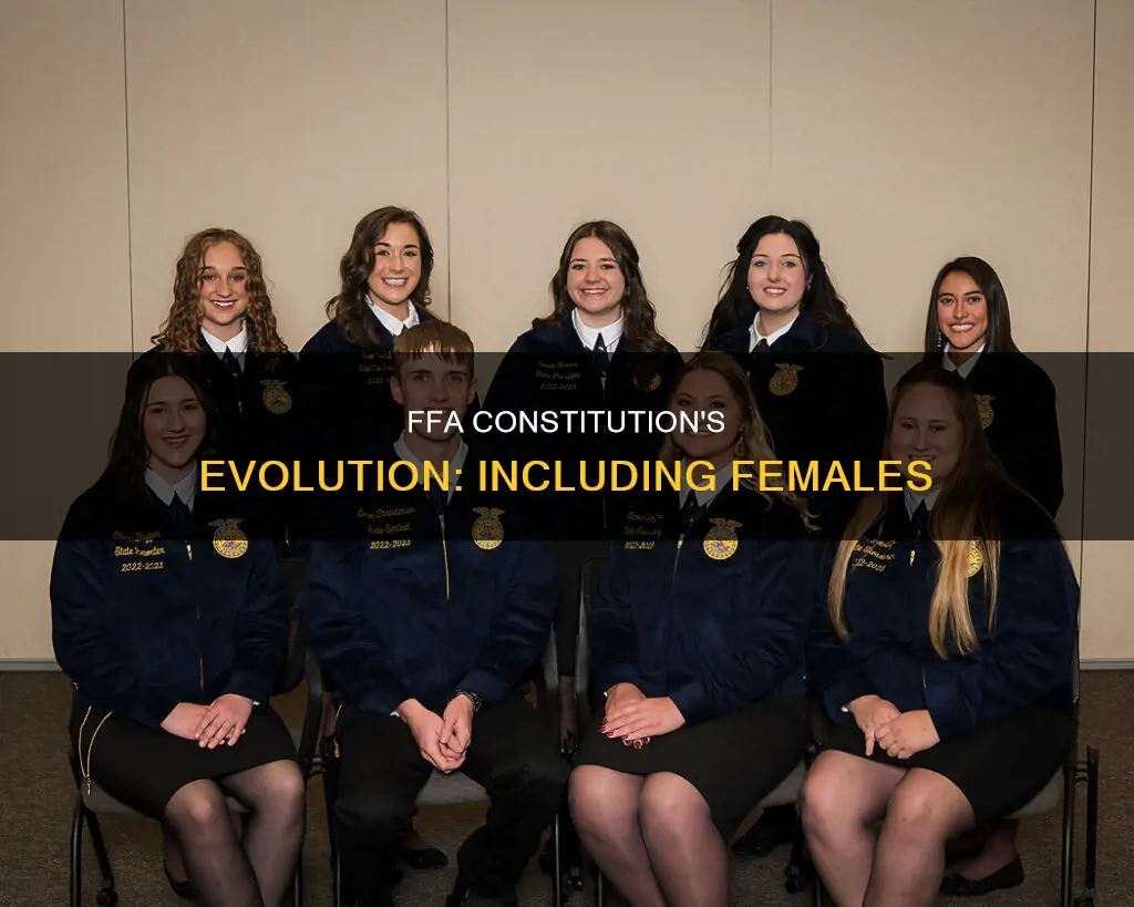 what year did ffa constitution was revised to include females