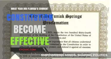 Florida's Constitution: Effective Since When?